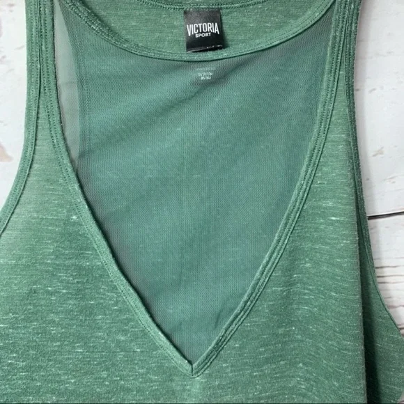 Victoria Sport Mesh Insert V-Neck Tank Top - Picture 3 of 6